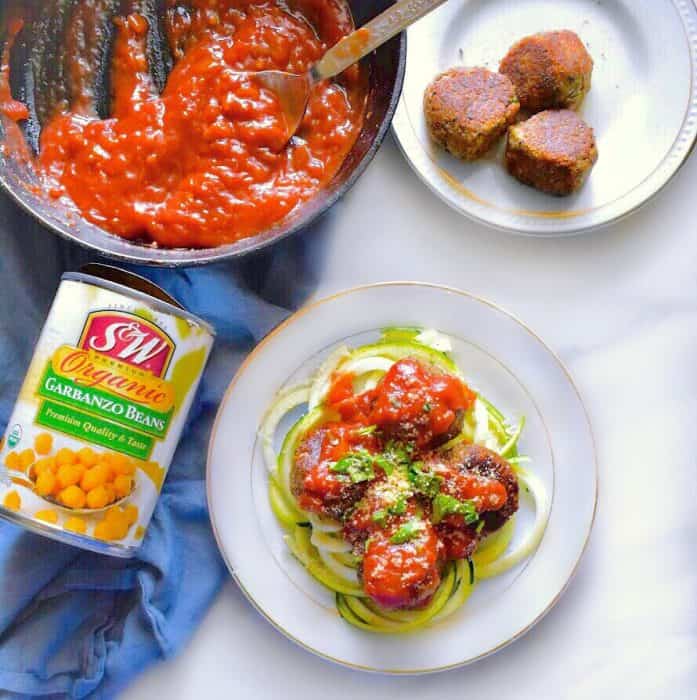 Vegetarian Garbanzo Beans and Mushroom Meatballs Recipe