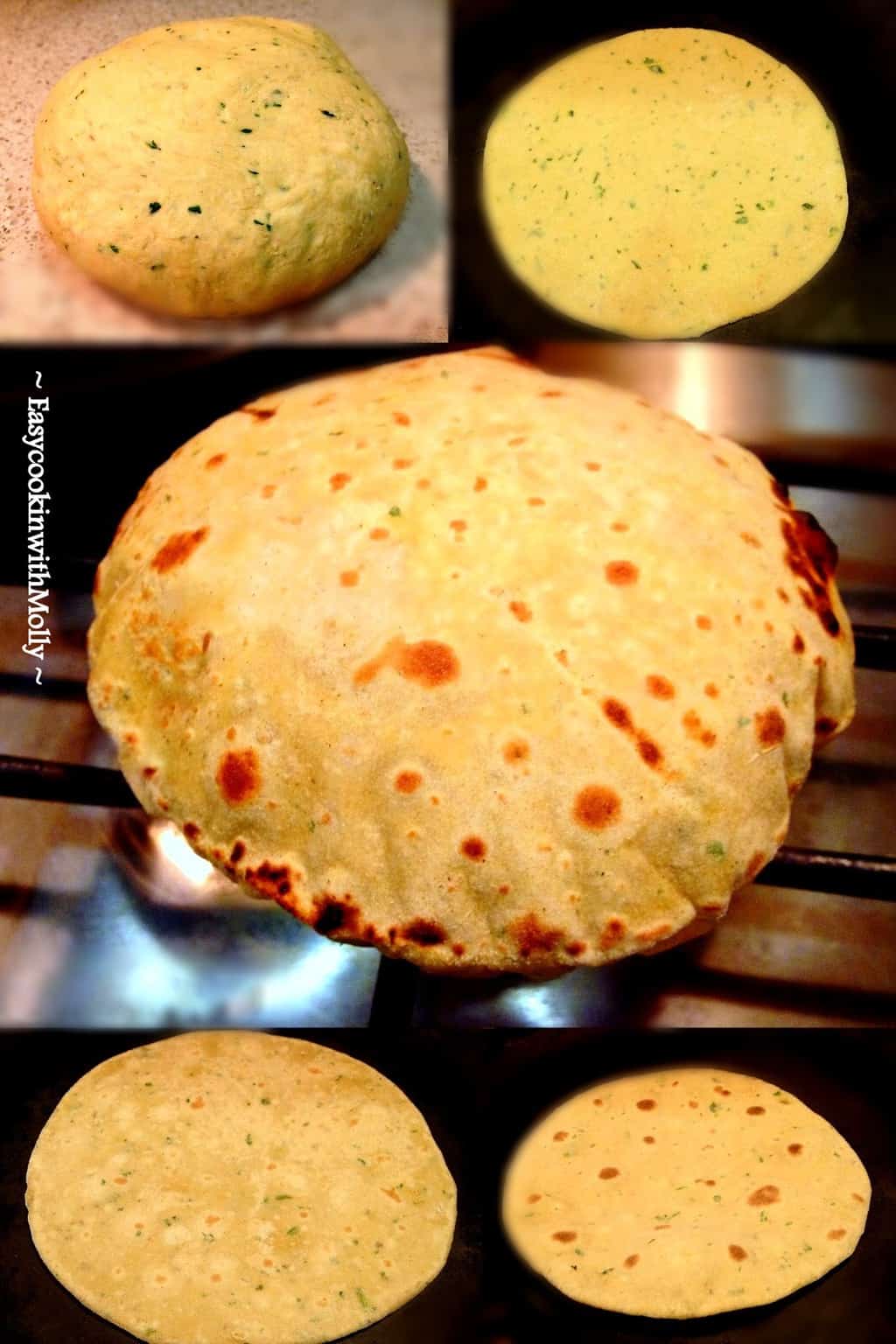 Besan Ki Roti Process