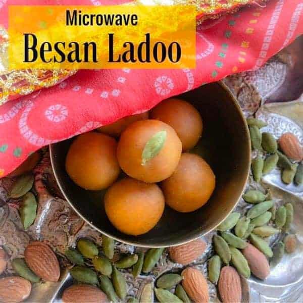 microwave-Besan-ladoo