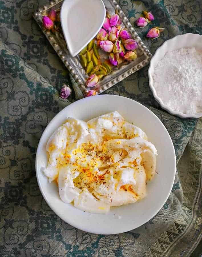 Bengali Kacha Golla ingredients on a platter