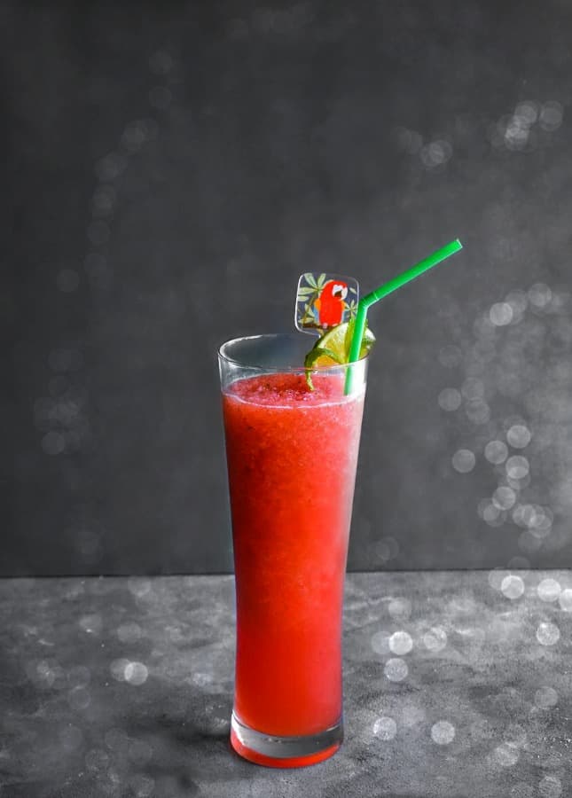 Watermelon Cucumber Juice on a grey table