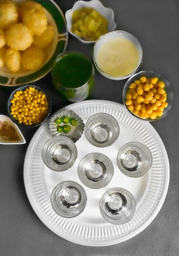 assembling the pani puri tray