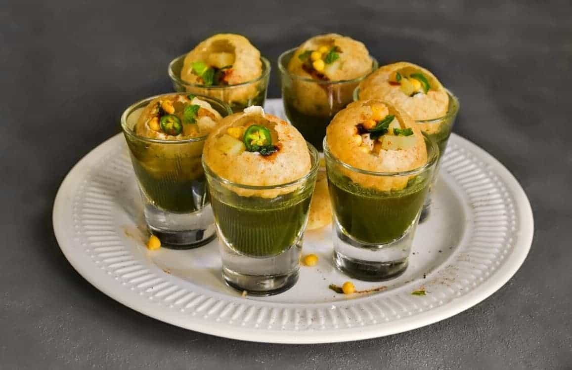 Vodka Pani Puri - (Vodka Infused Savory Indian Snack)