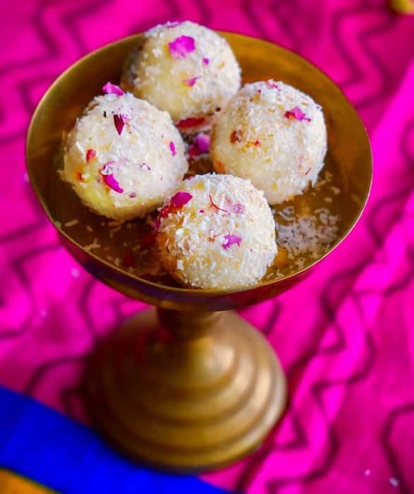 Instant Coconut Ladoo 3 Ingredients & Ready in 10 Minutes