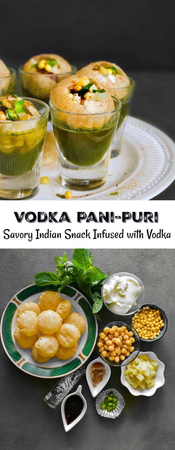 Vodka Pani Puri (Savory Indian Snack infused with Vodka)