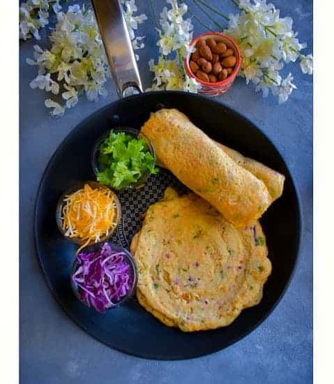 Instant Savory Oats Crepe - Oats Chilla