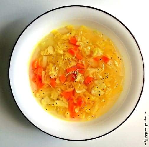 Cabbage Soup with Turmeric and Ginger