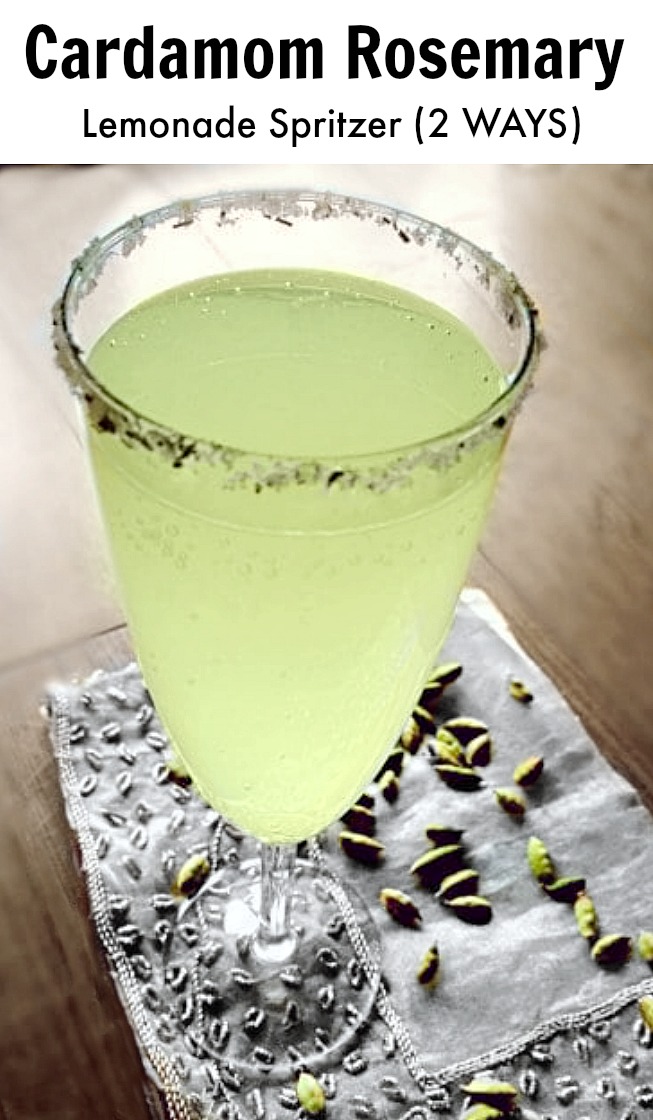 Cardamom Rosemary Lemonade Spritzer