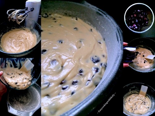 How to Make Eggless Blueberry Cake using yogurt