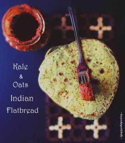 Kale Oats Paratha - Kale Indian Flatbread