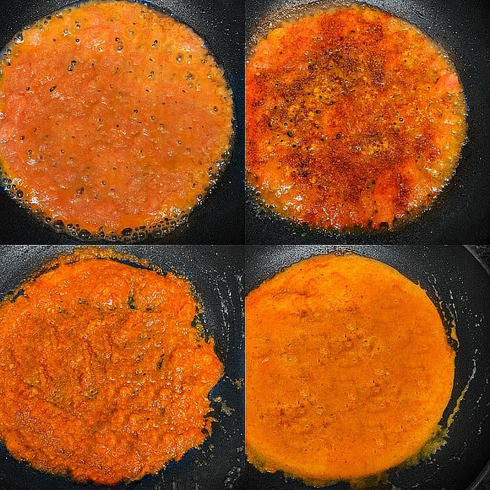 chicken kofta curry cooking process