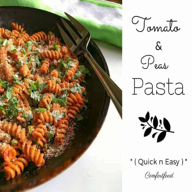 Tomato Peas Pasta Recipe