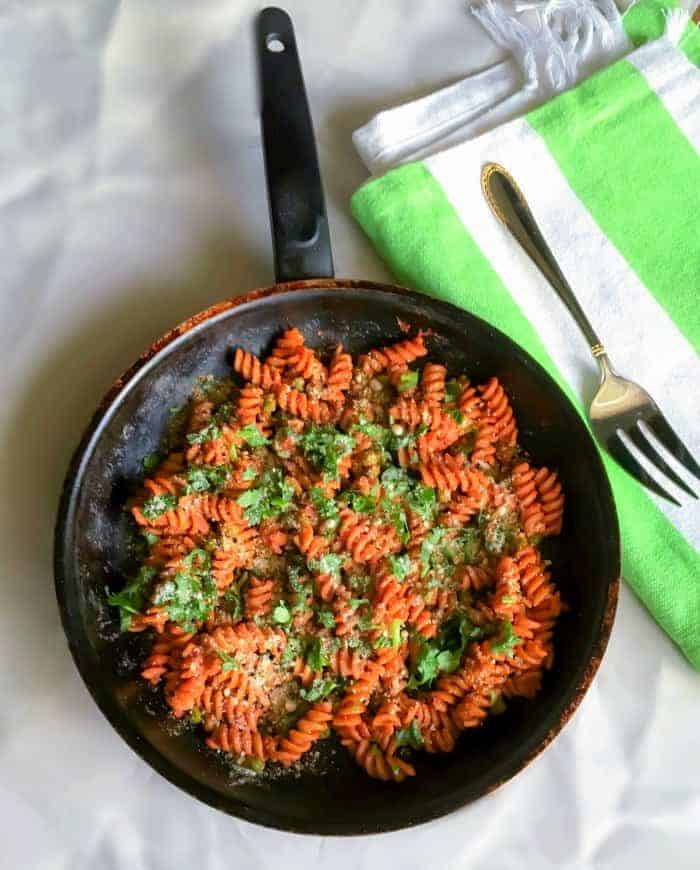 Tomato Peas Pasta recipe using pasta sauce