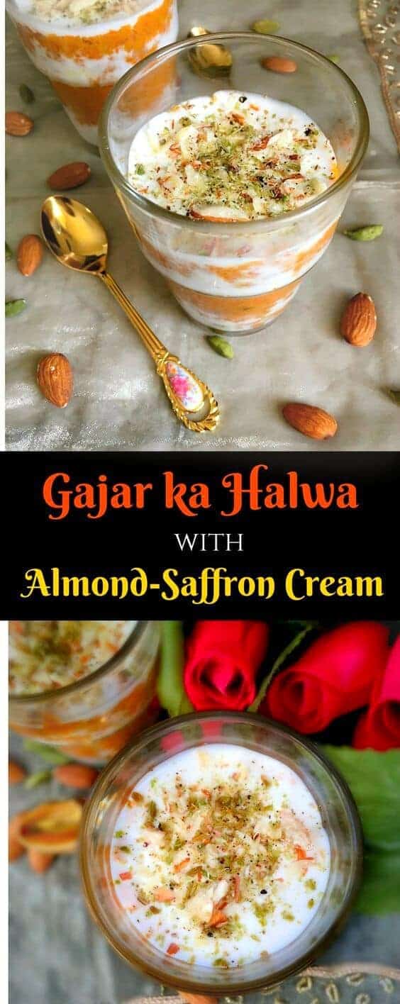 Gajar Halwa Pudding (Layered Indian Carrot Pudding)