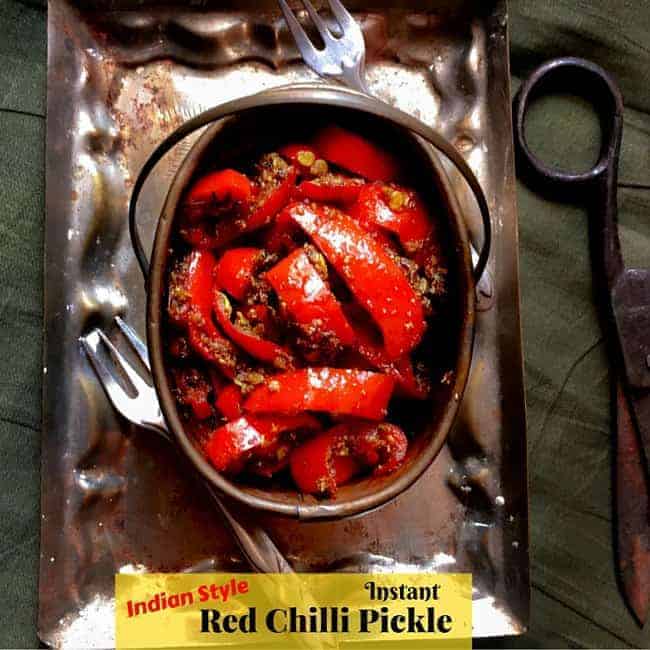 Instant Indian Red Chili Pickle recipe