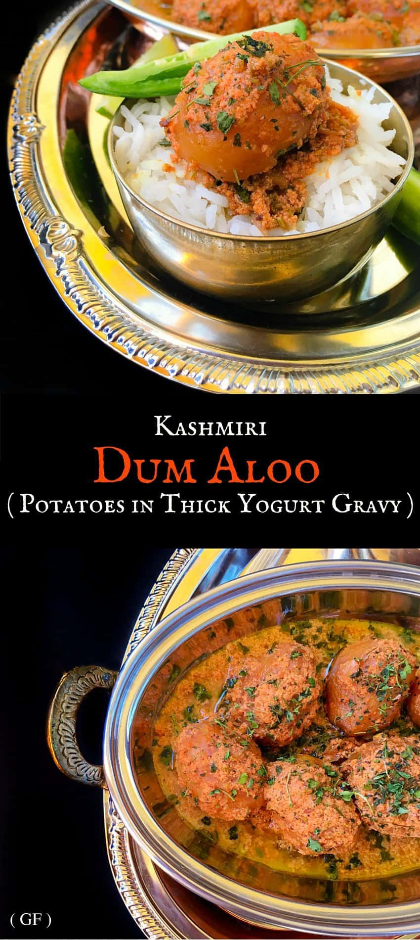 Kashmiri Dum Aloo (Potatoes in Thick Yogurt Gravy) #dum #aloo #kashmiri #potatoes #recipe