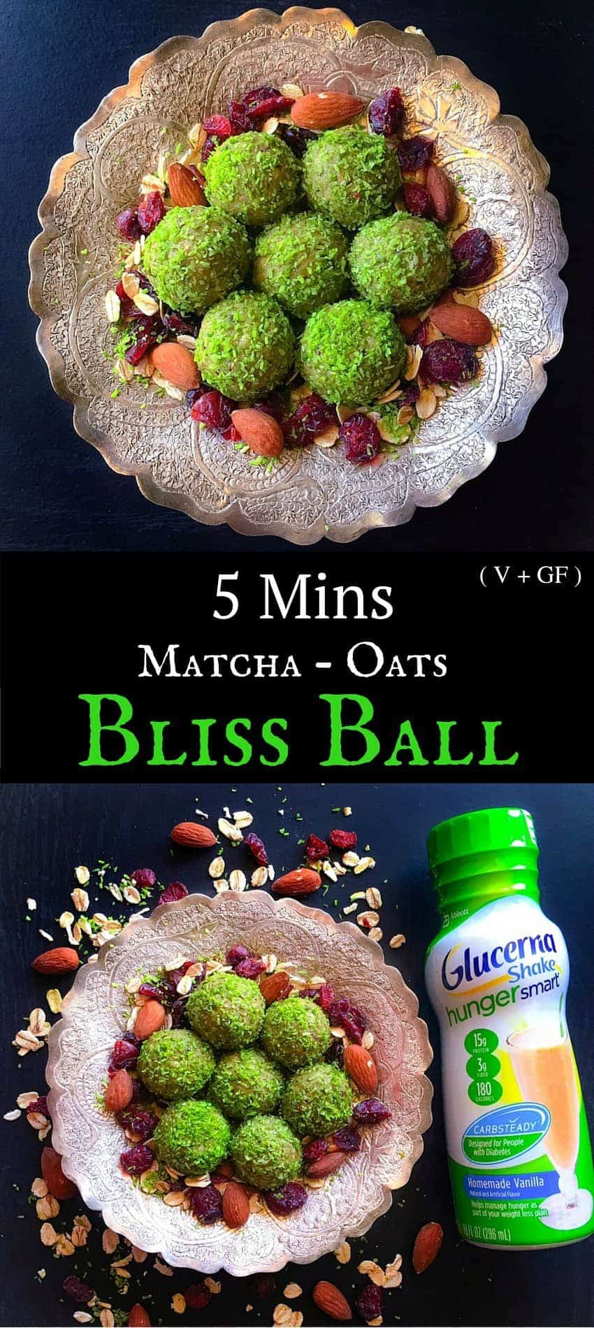 Matcha-Oats-Bliss-Balls (5 Mins) : #matcha #blissballs #snack
