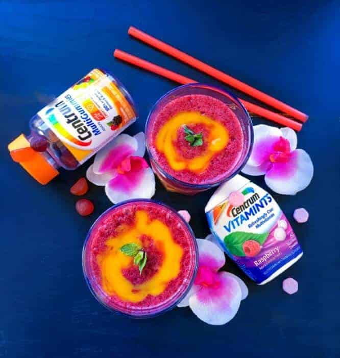 Mango Berry Swirl Smoothie (Vegan & Glutenfree Recipe)