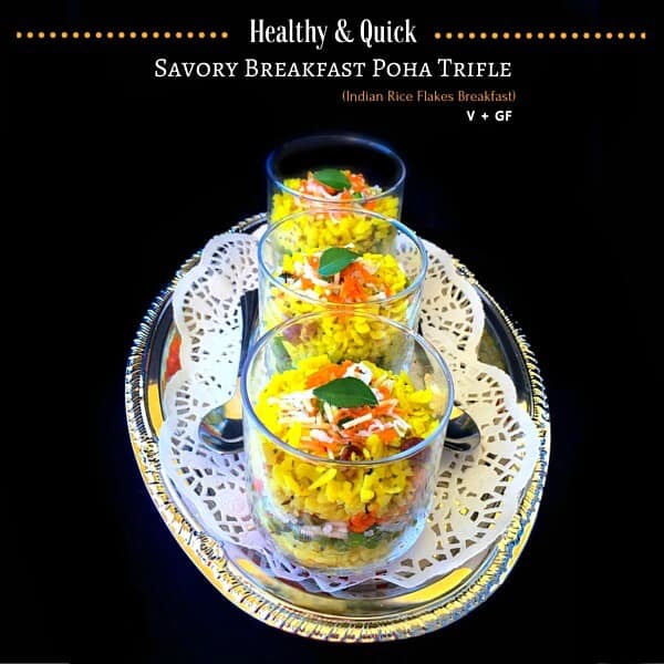 Breakfast Poha Trifle recipe