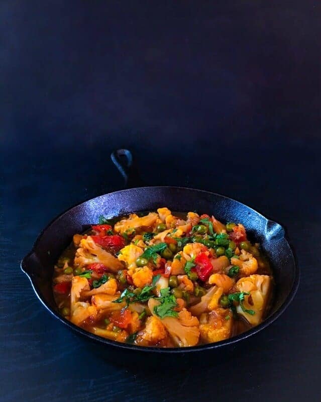 Healthy Indian Cauliflower and Peas Recipe