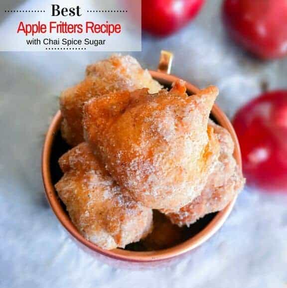 Apple Fritters Recipe with Chai Spice Sugar