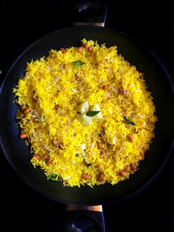 Healthy and Quick Vegan Indian Lemon Rice