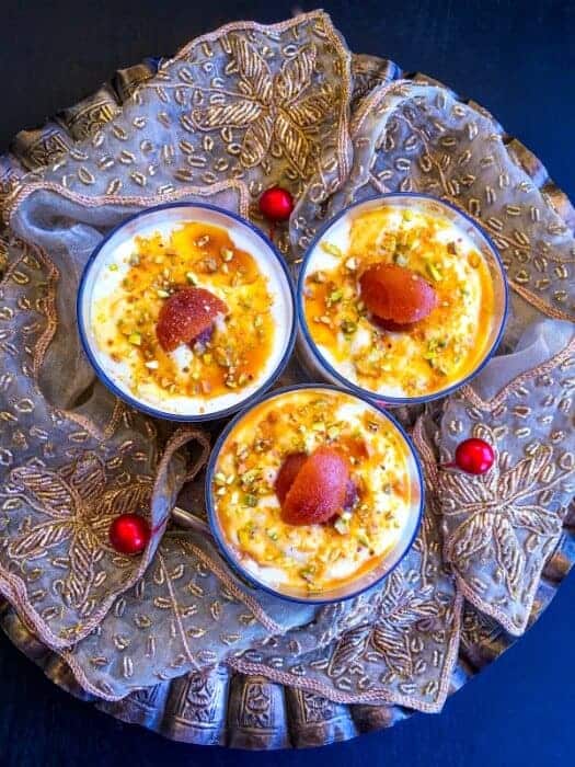 Gulab Jamun Dessert Parfait (Light Indian Dessert) #gulabjamun