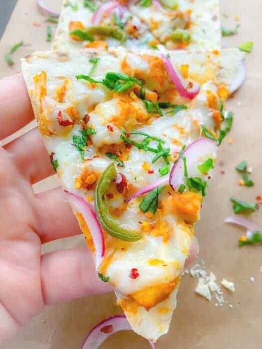Homemade Curry Chicken Pizza