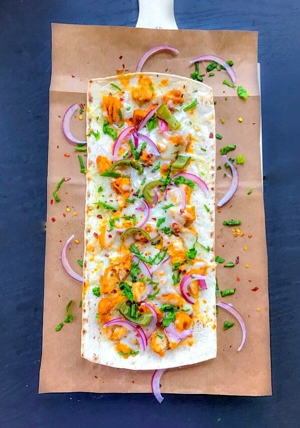 chicken curry flatbread pizza recipe