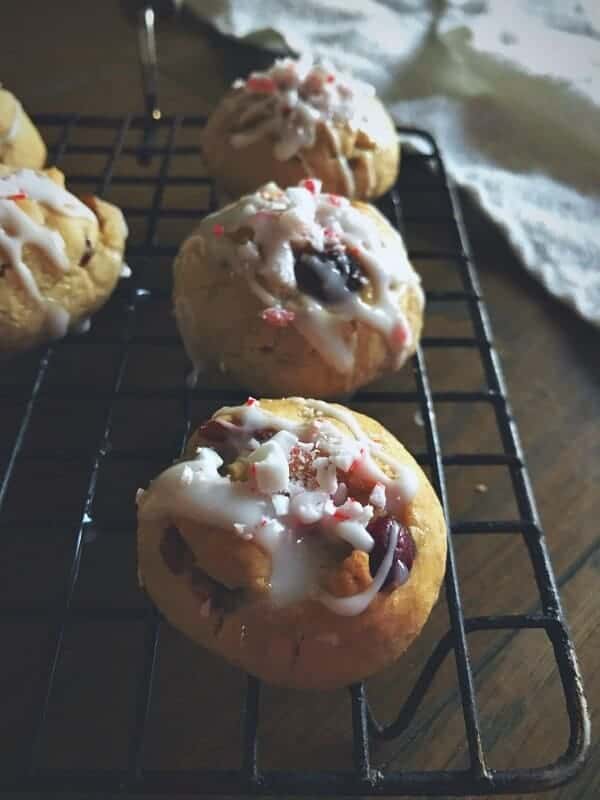 Festive Chocolate Chip Cookies with Peppermint Icing - 41
