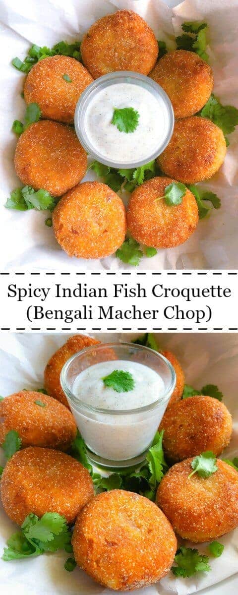 Spicy Indian Fish Croquette (Bengali Macher Chop) : #fish #croquette #bengali #recipe