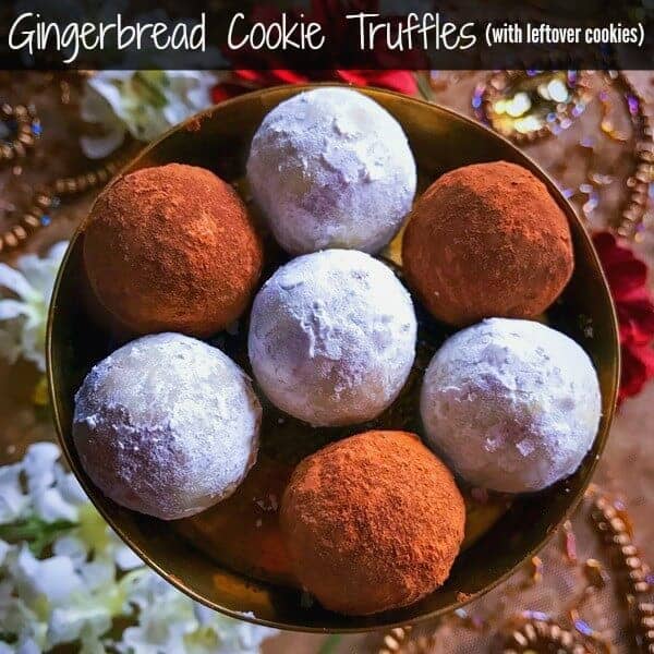 Gingerbread Cookie Truffles (with leftover cookies)