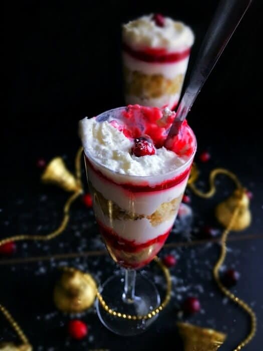 3 ingredients Spiced Rum Cranberry Trifle