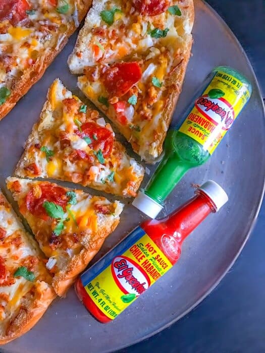 3 Meat Spicy French Bread Pizza