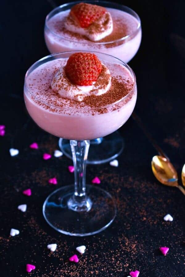 3 Ingredients Strawberry Mousse – Coconut Strawberry Mousse (V+GF)