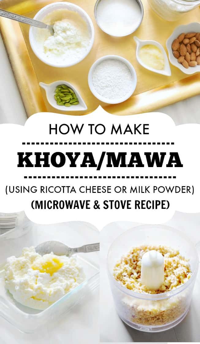 How to Make Khoya - Mawa using milk powder and ricotta cheese