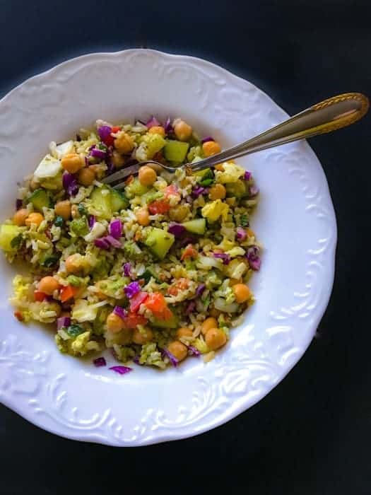 Mediterranean Buddha Bowl with Mint Dressing | Vegan + Glutenfree