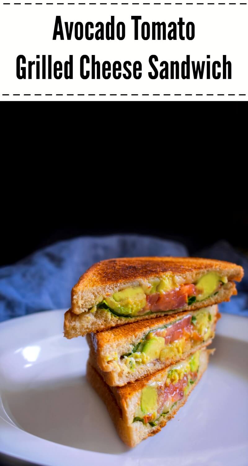 Avocado Tomato Grilled Cheese Sandwich: #grilled #cheese #sandwich #avocado