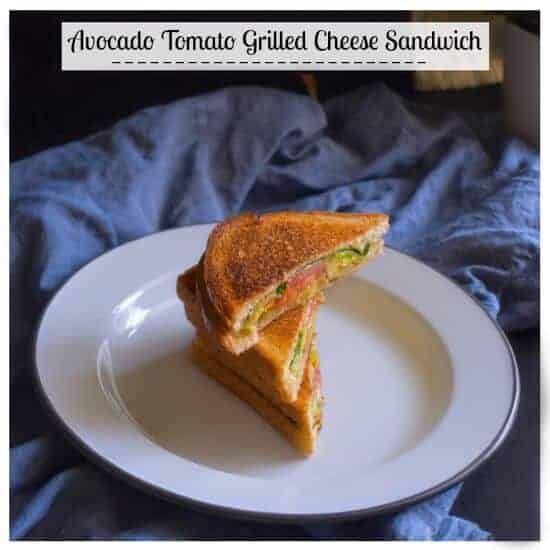 Avocado Tomato Grilled Cheese Sandwich