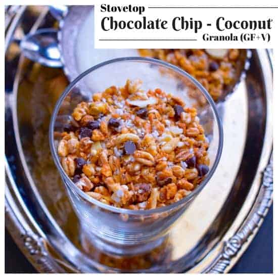 Stovetop Chocolate Chip Coconut Granola  Glutenfree Vegan  - 71