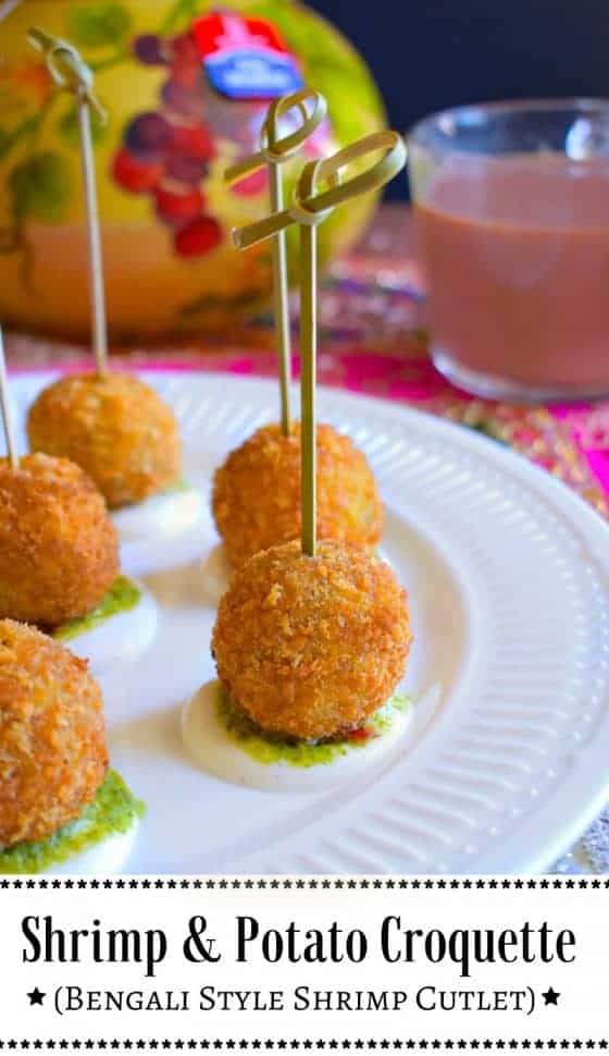 Shrimp and Potato Croquettes (Bengali Style Shrimp Cutlet)