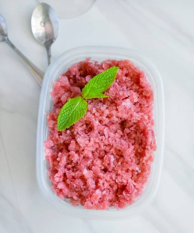 Watermelon Ginger Beer Granita