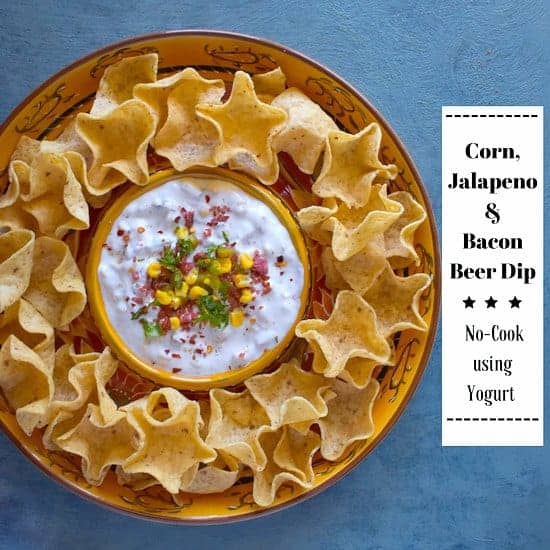 5 Minutes Corn, Jalapeno and Bacon Beer Dip
