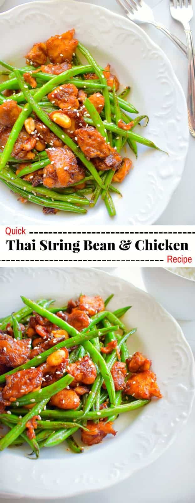 Quick Thai String Bean & Chicken Recipe : #thai #chicken #stringbeans