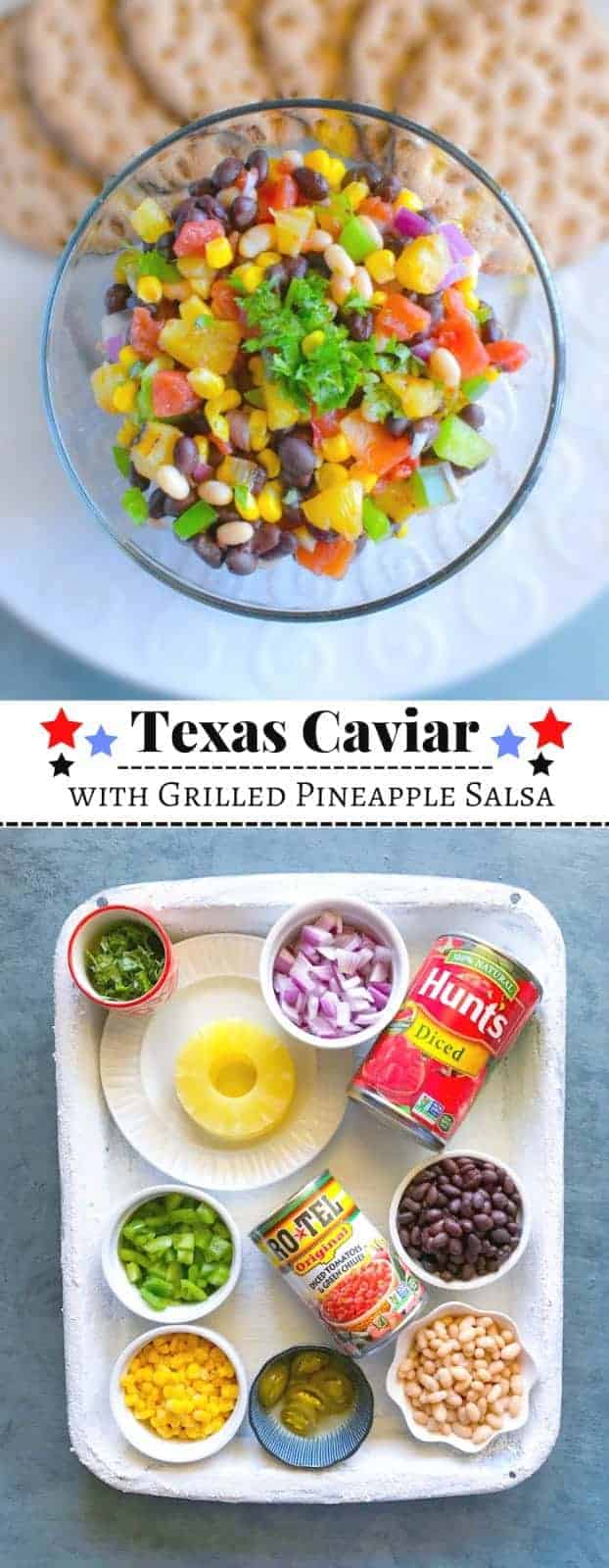 Texas Caviar with Grilled Pineapple Salsa: #texas #caviar #cowboy #ad #ServeUpSummer @walmart