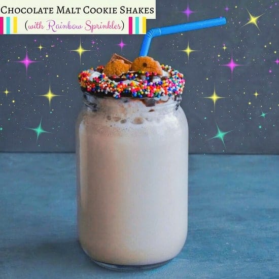 Chocolate Malt Cookie Shakes