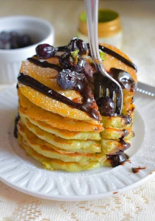 coconut match pancakes