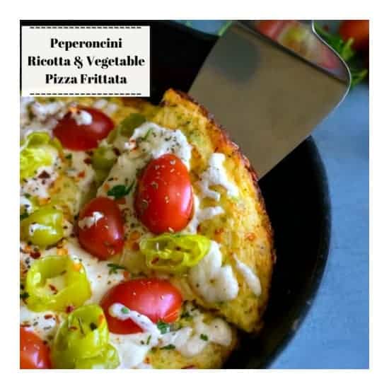 Vegetable Pizza Frittata - Stovetop Frittata #frittata #stovetopfrittata