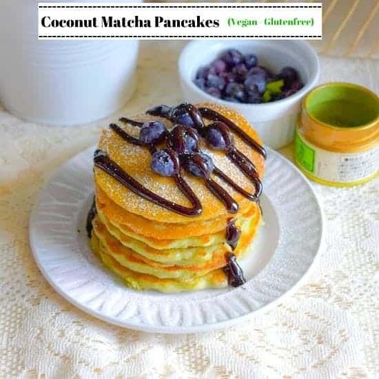 Coconut Matcha Pancakes (Vegan-Glutenfree)