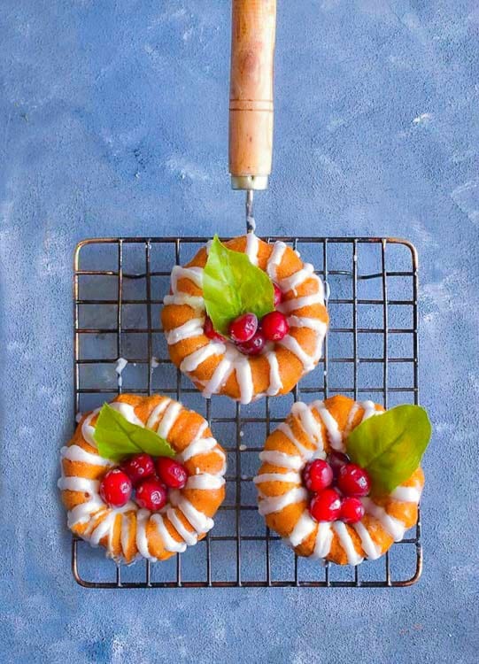 Glazed Mini Pumpkin Pie Spice Bundt Cake